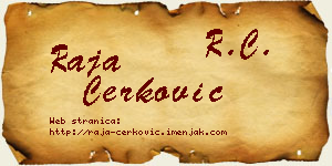 Raja Čerković vizit kartica